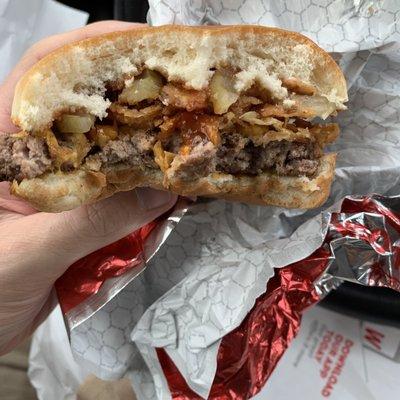 smokehouse with onion rings