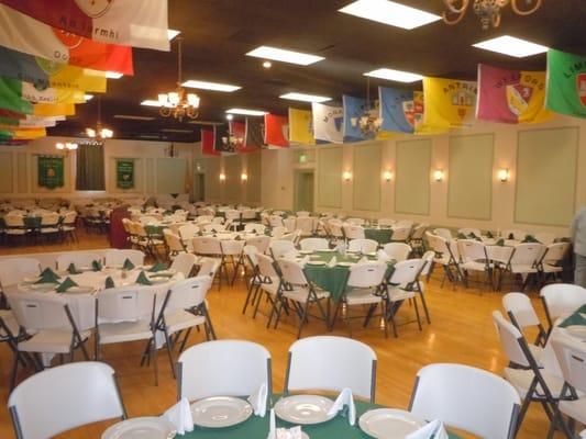 The Great Hall Staged for a Dinner