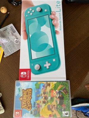 Nintendo Switch Lite & Animal Crossing New Horizons, Paid online, Picked up at door during Covid-19, only employees allowed in store