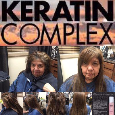 Client has had a keratin smoothing treatment in the past it can be beneficial to hair that has and has not had a smoothing treatment!