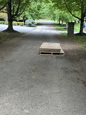 Terrible service.  They left my package in the middle of my driveway entrance.