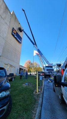 Installing new Brightspeed signs in Johnson City TN