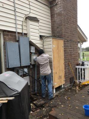 New enclosure built on slab & secured to slab for non-movement & ready for paint