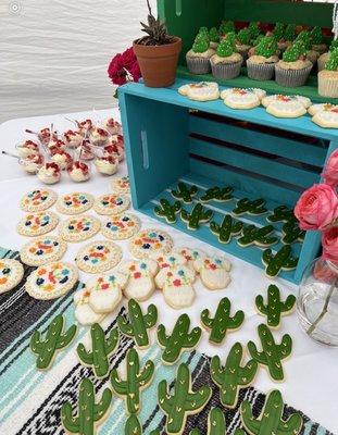 Fiesta theme sugar cookies