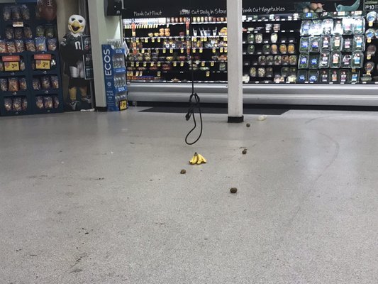 Close up of produce on the floor