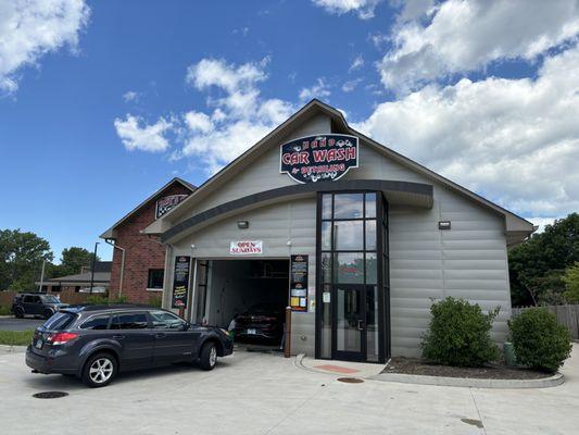 Front view of the car wash