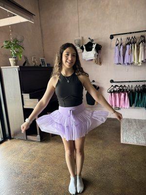 Pirouette skirt in "digital lavender"