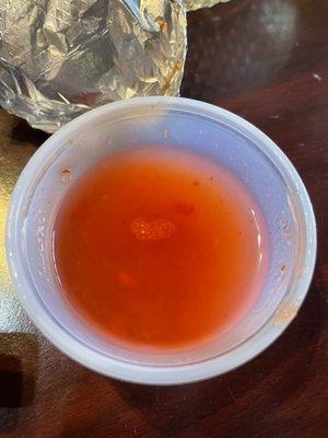 Sweet and sour sauce that was rotten