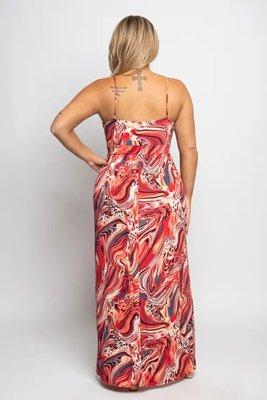 Double slit maxi dress back view