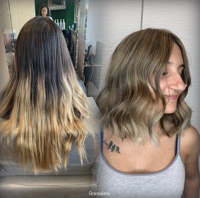 Transformation in my hair #colorcorrection