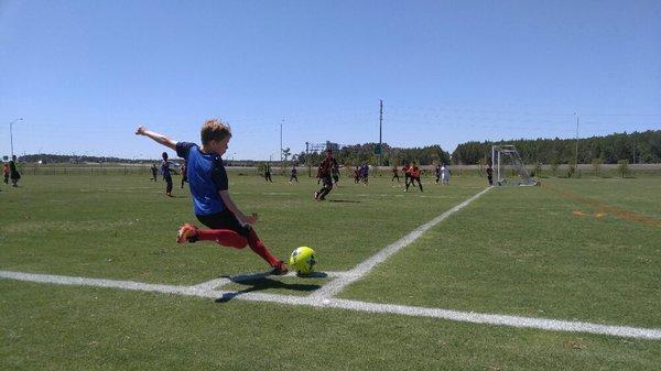 Soccer game tryouts