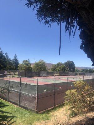 View as you walk down to tennis courts