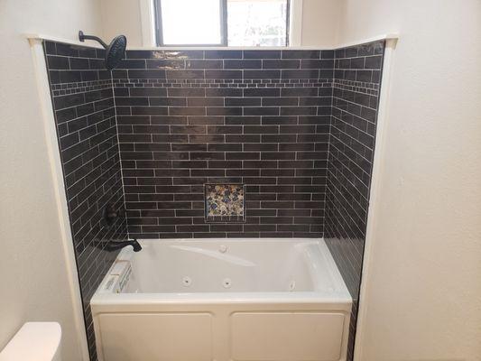 Whirlpool tub and tile