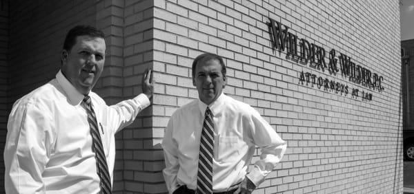 Wilder Brothers outside of their office in Henderson, TX.