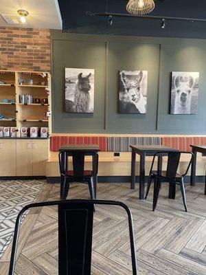 View of table and chairs.