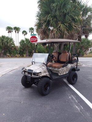 Club Car Precedent Electric with  Camo Phantom Body Kit