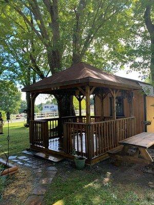 Gazebo after our pressure washing services.