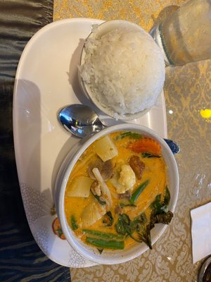 Red curry with duck (I added pineapple)