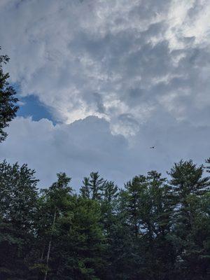 The storms rolling in, not an ideal place to be during a thunderstorm