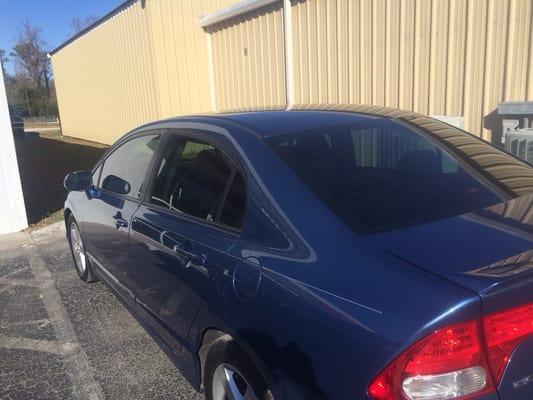 Honda Accord legal tinting by A-1 Tint Pros in Wilmington NC