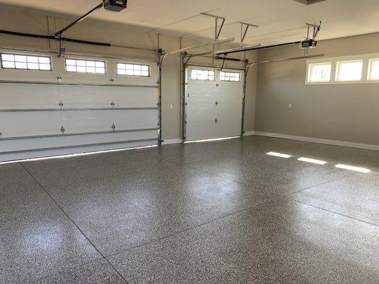 1day install using a polyurea floor coating system