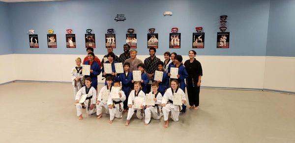 Congratulations to our first and second Black belt for working hard and getting their new belt