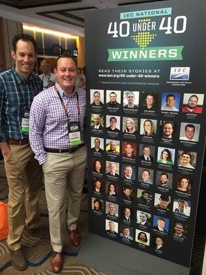 Nicholas & Jared Kredit on their 40 Under 40 Award from IEC National