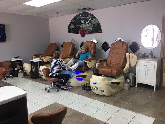 Pedicure stations