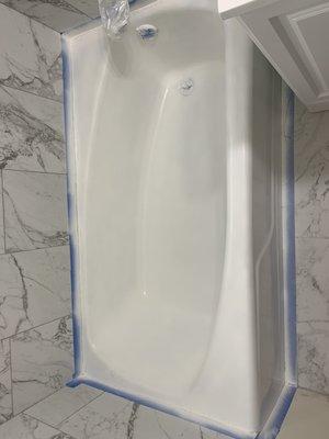 Bathtub painted