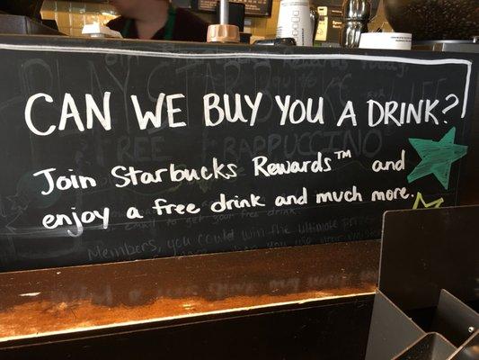 Join Starbucks Rewards!!!!