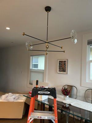 I install all types of fixtures.