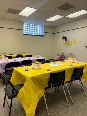 Baby shower at A&A Legacy centwr