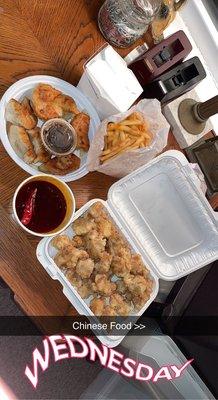 General Tso 's Chicken, Fried or Steamed Dumpling (8), French Fries