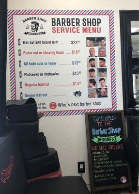 Service menu