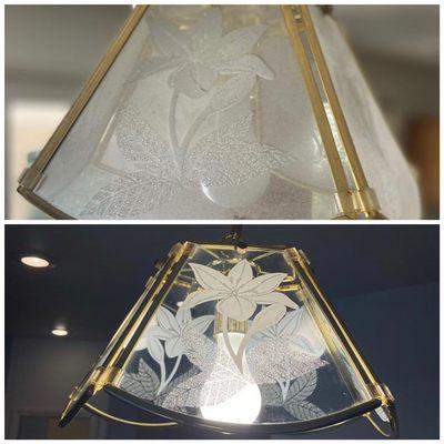 Almost thought it was frosted glass huh! Before & After