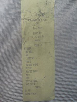 Receipt of this order.