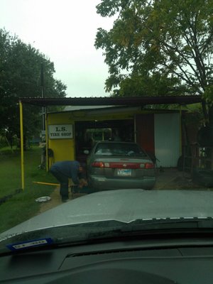 Getting a work truck tire patched