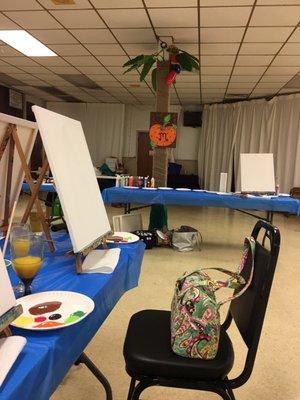 Painting with a twist at the Elks Lodge