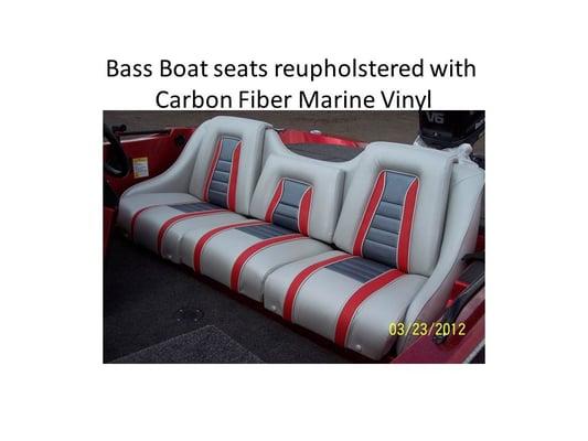 Carbon Fiber marine vinyl is UV and abrasion resistant.  It's treated with an anti-microbial as well.