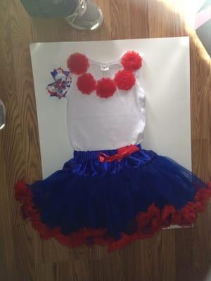 KU colors pettiskirt set