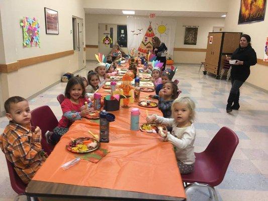 Thanksgiving Feast...learning about a time to give thanks!!