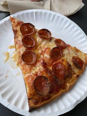 Hot honey pepperoni slice