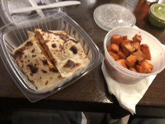 Chicken Quesadilla with sweet potato