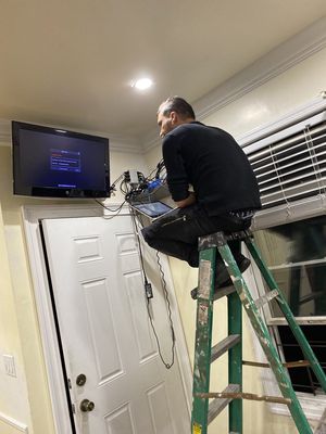 Repairs on security camera installation