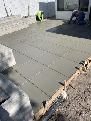 Concrete patio