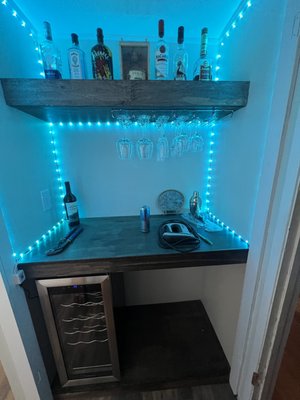 Added a little touch of J M Services LLC. Mini Bar