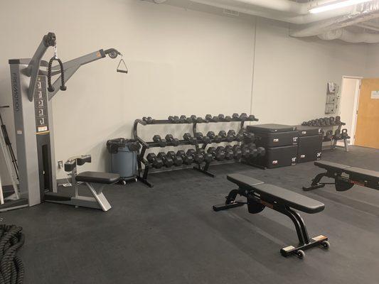 Strength and conditioning room