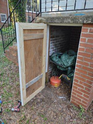 Built new door for basement