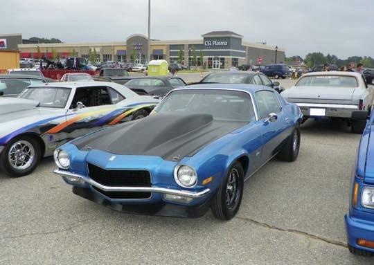 Custom 70-81 Camaro hood with 6.5" Sunoco scoop installed