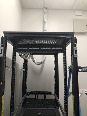 Help customer setup new data cabling at their new office and preparing to move customer over the weekend.